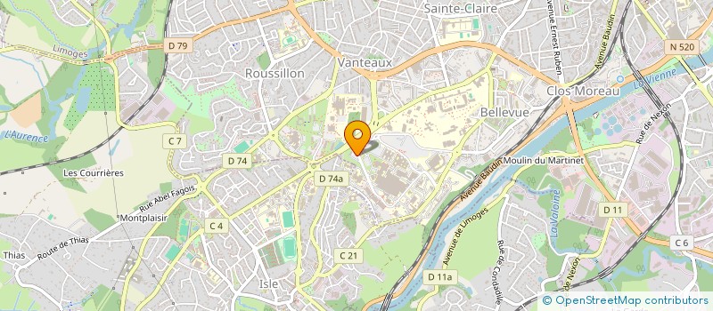 localisation de l'entreprise MONSIEUR MAURICE PAREAUD à LIMOGES