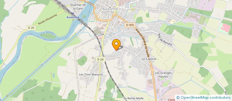 localisation de l'entreprise MONSIEUR MAURICE PERRIOT COMTE  AUXONNE