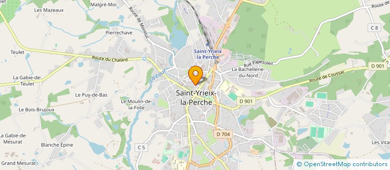 localisation de l'entreprise MONSIEUR MAURICE PIRONNEAUX à SAINT-YRIEIX-LA-PERCHE