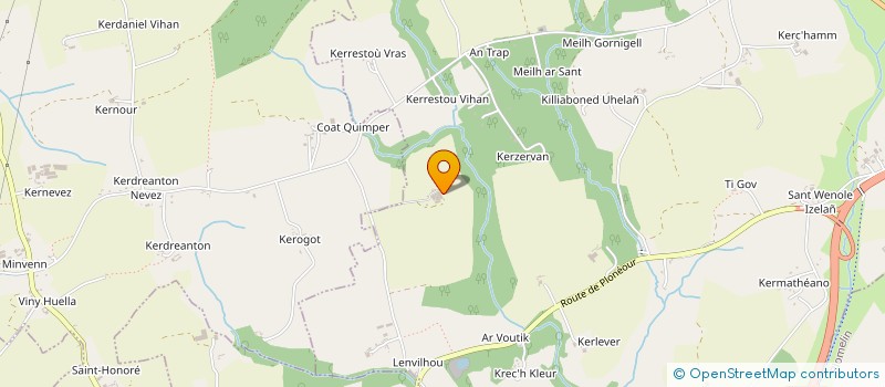 localisation de l'entreprise MONSIEUR MAURICE PLOUHINEC  PLUGUFFAN