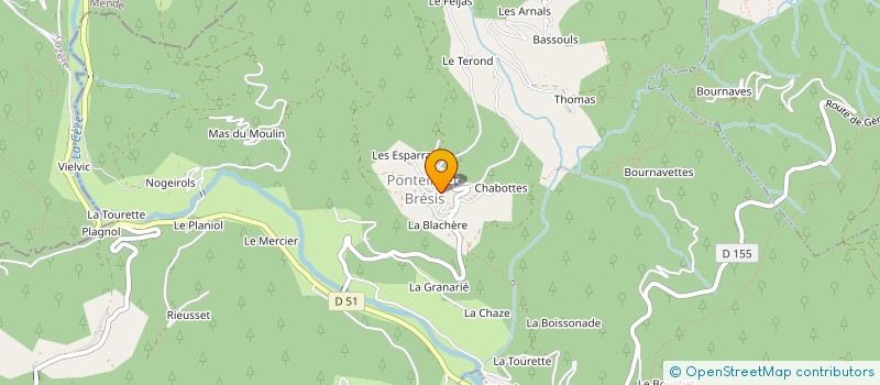 localisation de l'entreprise MONSIEUR MAURICE POLGE  CHAMBON