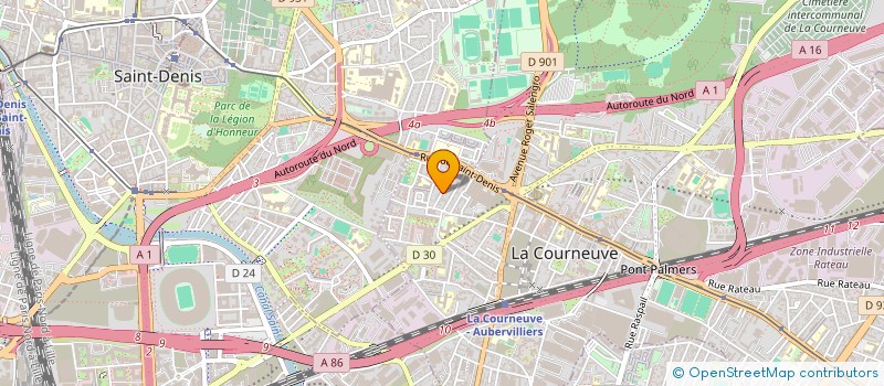 localisation de l'entreprise MONSIEUR MAURICE POTROS  LA COURNEUVE