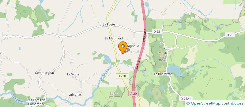 localisation de l'entreprise MONSIEUR MAURICE POUJAUD à ARNAC-LA-POSTE