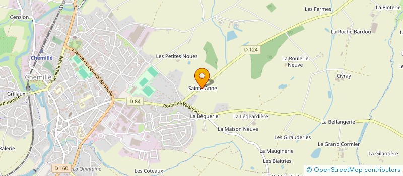 localisation de l'entreprise MONSIEUR MAURICE REVEILLERE  CHEMILLE-EN-ANJOU