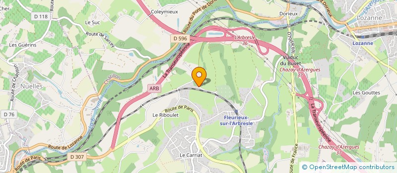 localisation de l'entreprise MONSIEUR MAURICE REY à FLEURIEUX-SUR-L'ARBRESLE