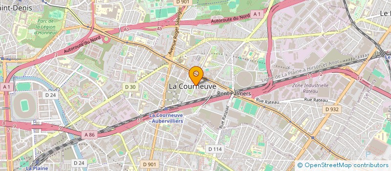 localisation de l'entreprise MONSIEUR MAURICE ROBIDEL à LA COURNEUVE