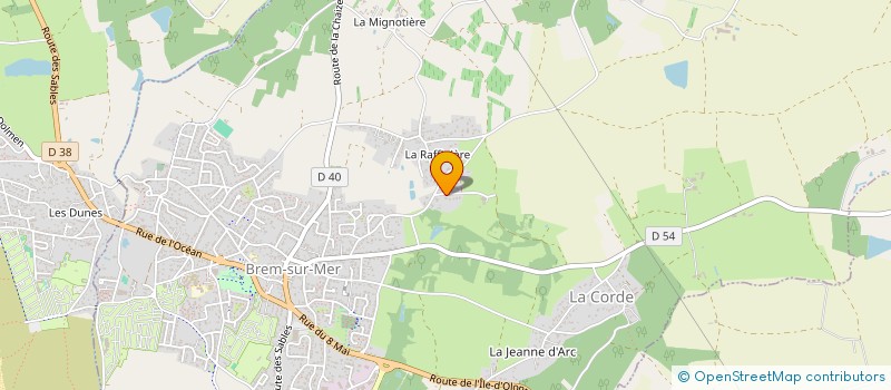 localisation de l'entreprise MONSIEUR MAURICE RODET à BREM-SUR-MER