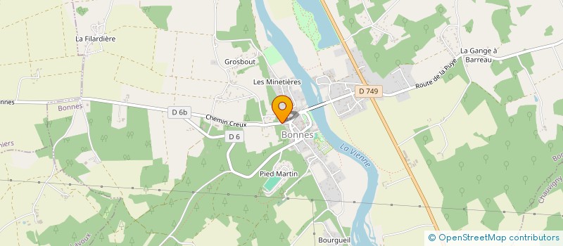 localisation de l'entreprise MONSIEUR MAURICE RODET à BONNES