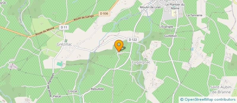 localisation de l'entreprise MONSIEUR MAURICE ROUSSARIE  LUGAIGNAC