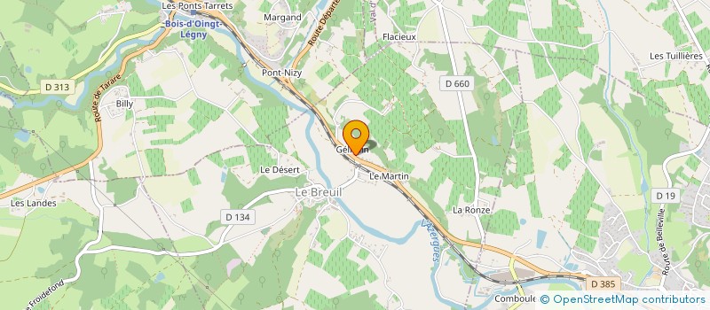 localisation de l'entreprise MONSIEUR MAURICE SARCEY  LE BREUIL