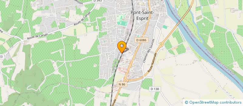 localisation de l'entreprise MONSIEUR MAURICE SAVELLI  PONT ST ESPRIT