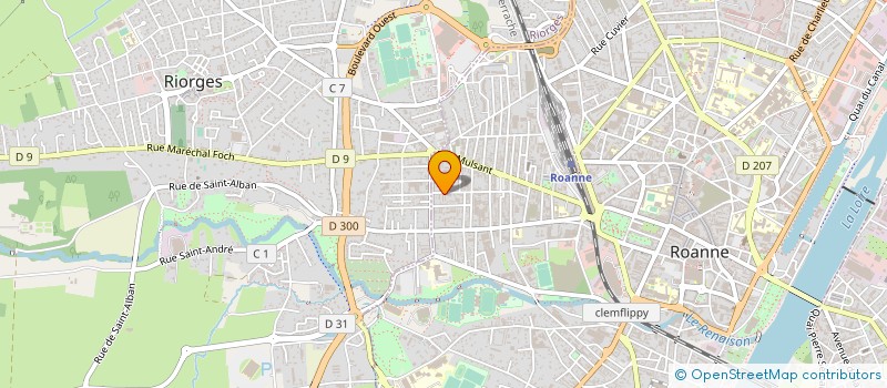 localisation de l'entreprise MONSIEUR MAURICE SERRAILLE  ROANNE