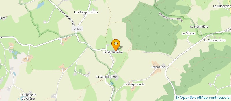 localisation de l'entreprise MONSIEUR MAURICE SUARD  VIMARTIN-SUR-ORTHE