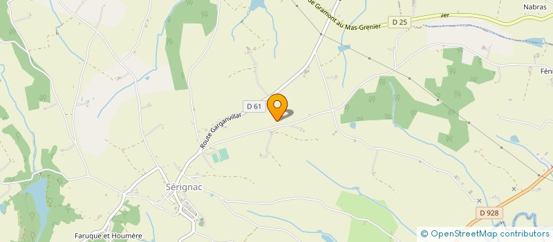 localisation de l'entreprise MONSIEUR MAURICE TAUPIAC  SERIGNAC