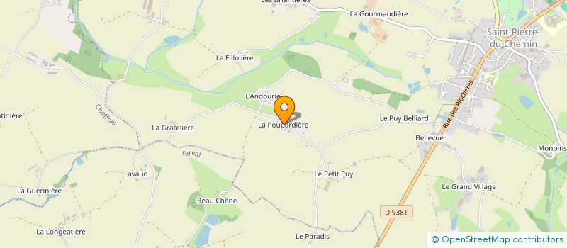 localisation de l'entreprise MONSIEUR MAURICE THIBAUD  SAINT-PIERRE-DU-CHEMIN