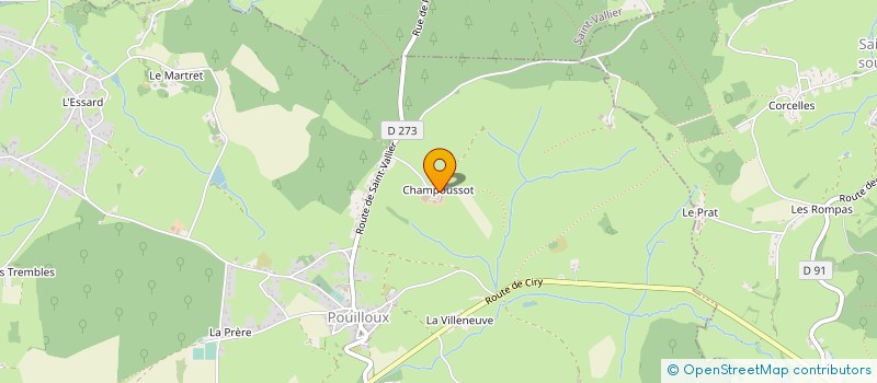 localisation de l'entreprise MONSIEUR MAURICE TISSIER  POUILLOUX