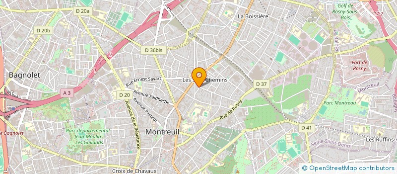 localisation de l'entreprise MONSIEUR MAURICE VAUZELLE à MONTREUIL