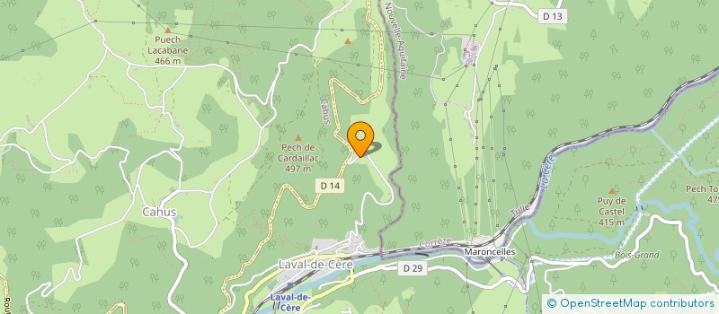 localisation de l'entreprise MONSIEUR MAURICE VERGNE  LAVAL DE CERE