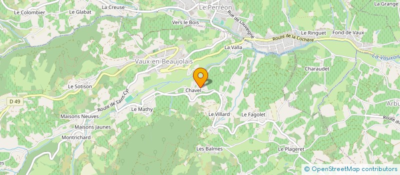 localisation de l'entreprise MONSIEUR MAURICE VIORNERY  VAUX EN BEAUJOLAIS