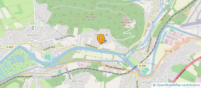 localisation de l'entreprise MONSIEUR MAURICE VUILLEMIN  BAVANS