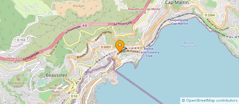 localisation de l'entreprise MONSIEUR MAURO CORTELLI à ROQUEBRUNE-CAP-MARTIN