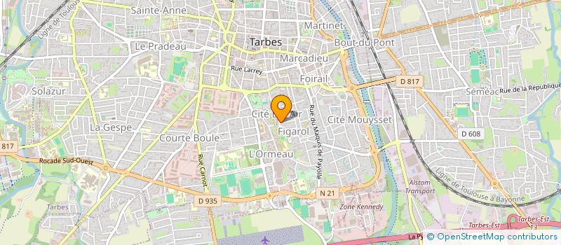 localisation de l'entreprise MONSIEUR MAX BOMPARD à TARBES