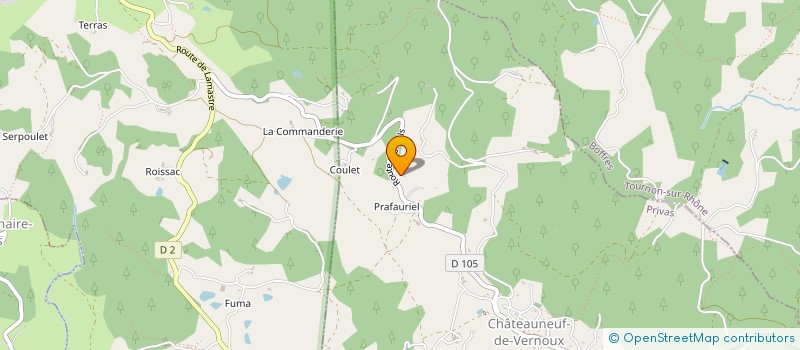 localisation de l'entreprise MONSIEUR MAX BRAICHET  CHATEAUNEUF-DE-VERNOUX