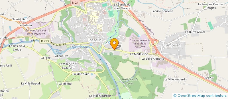 localisation de l'entreprise MONSIEUR MAX BRAND à JOSSELIN