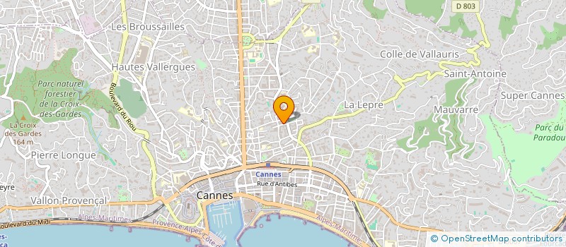 localisation de l'entreprise MONSIEUR MAX CHARVOLEN à CANNES