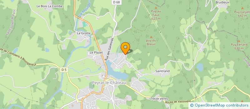 localisation de l'entreprise MONSIEUR MAX GOURINET  PEYRAT-LE-CHATEAU