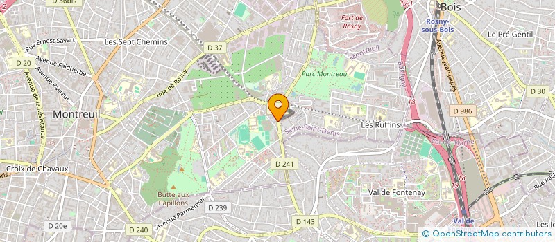 localisation de l'entreprise MONSIEUR MAX GUERRIER à MONTREUIL
