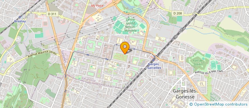 localisation de l'entreprise MONSIEUR MAX HENRI  SARCELLES