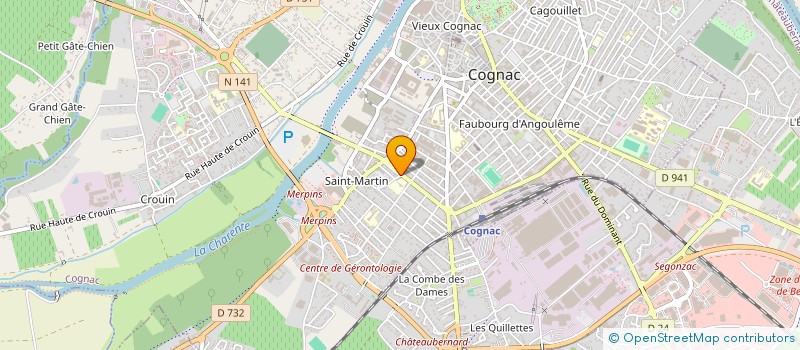 localisation de l'entreprise MONSIEUR MAX HOUDET à COGNAC