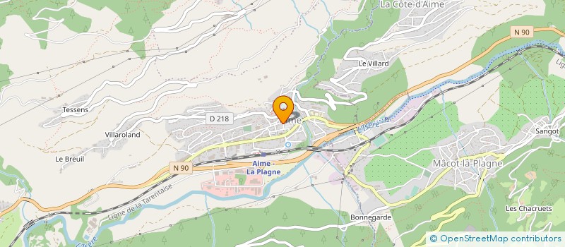 localisation de l'entreprise MONSIEUR MAX JANNOT  AIME-LA-PLAGNE