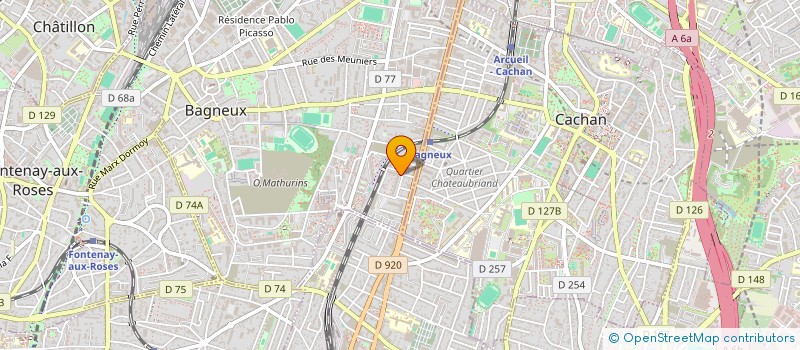 localisation de l'entreprise MONSIEUR MAX JEAN-FRANCOS PECLET  BAGNEUX