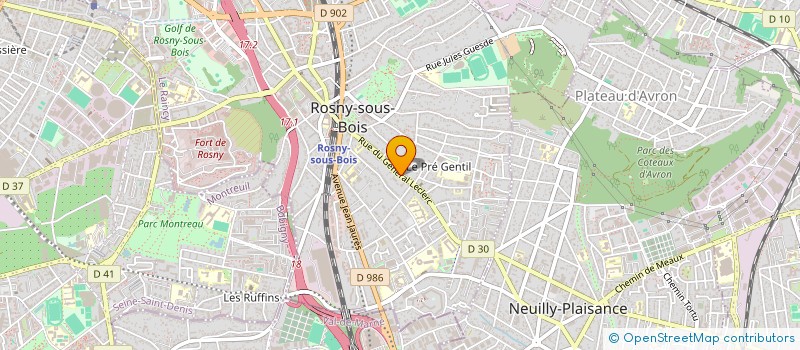 localisation de l'entreprise MONSIEUR MAX KOCINSKI  ROSNY-SOUS-BOIS