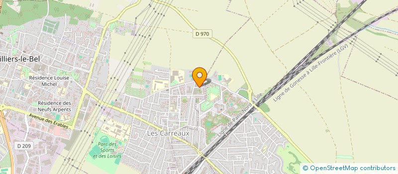 localisation de l'entreprise MONSIEUR MAX MANICOR  VILLIERS LE BEL