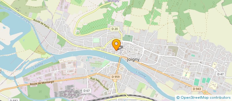 localisation de l'entreprise MONSIEUR MAX MAUJEAN à JOIGNY
