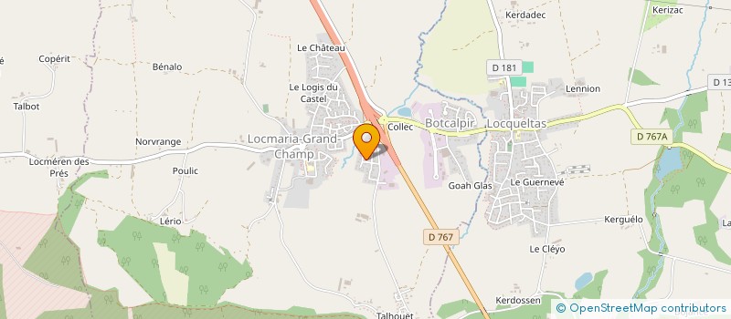 localisation de l'entreprise MONSIEUR MAX MUSSET  LOCMARIA-GRAND-CHAMP