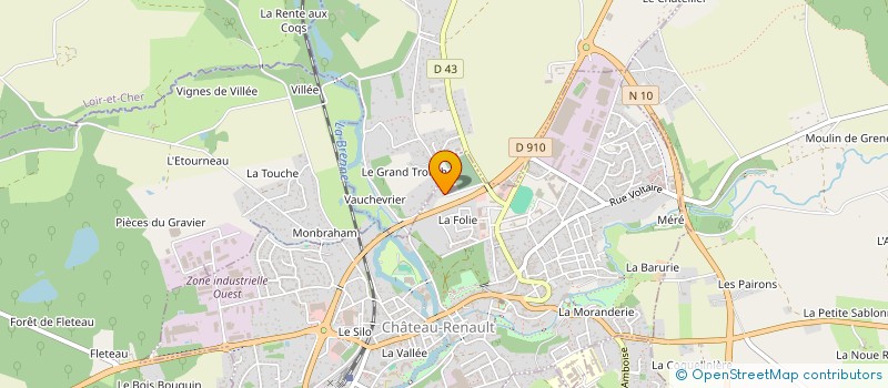 localisation de l'entreprise MONSIEUR MAXENCE BELLANGER  CHATEAU-RENAULT