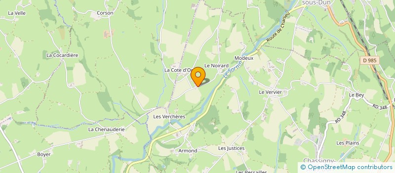 localisation de l'entreprise MONSIEUR MAXENCE COMTE  CHASSIGNY-SOUS-DUN