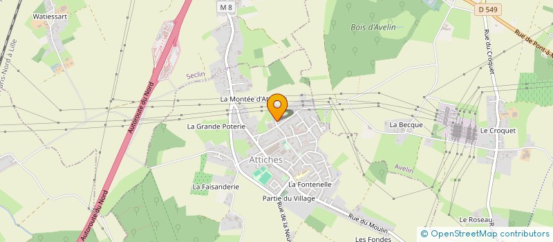 localisation de l'entreprise MONSIEUR MAXENCE CUVELIER  ATTICHES