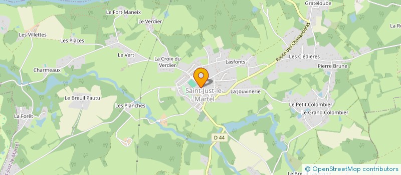 localisation de l'entreprise MONSIEUR MAXENCE DETRAIT-BILLARD  SAINT-JUST-LE-MARTEL