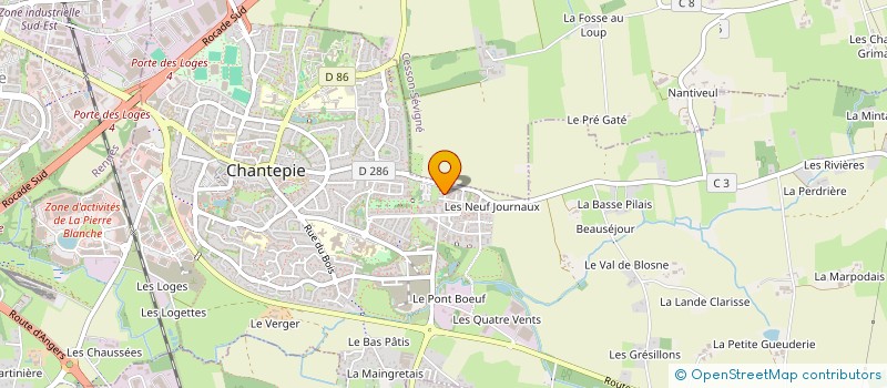 localisation de l'entreprise MONSIEUR MAXENCE LERAY  CHANTEPIE