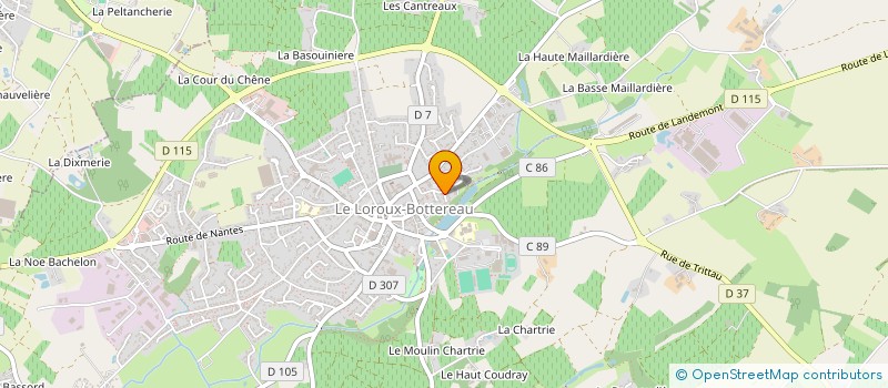 localisation de l'entreprise MONSIEUR MAXENCE RONDEAU  LE LOROUX-BOTTEREAU