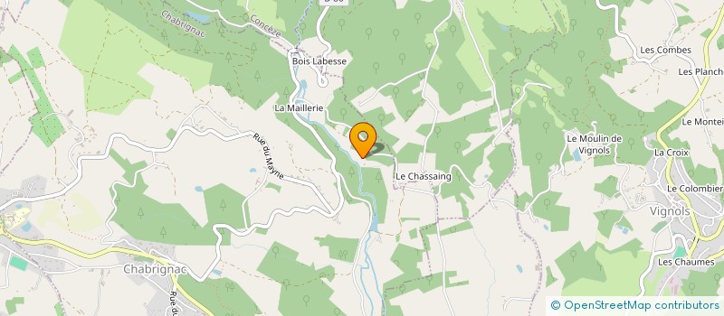 localisation de l'entreprise MONSIEUR MAXENCE SCURBECQ  CHABRIGNAC