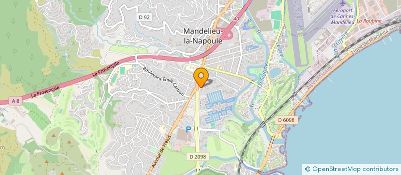 localisation de l'entreprise MONSIEUR MAXENCE TORON  MANDELIEU-LA-NAPOULE