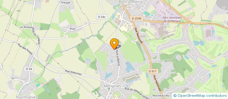 localisation de l'entreprise MONSIEUR MAXENCE VAN BENEDEN  MERIGNIES