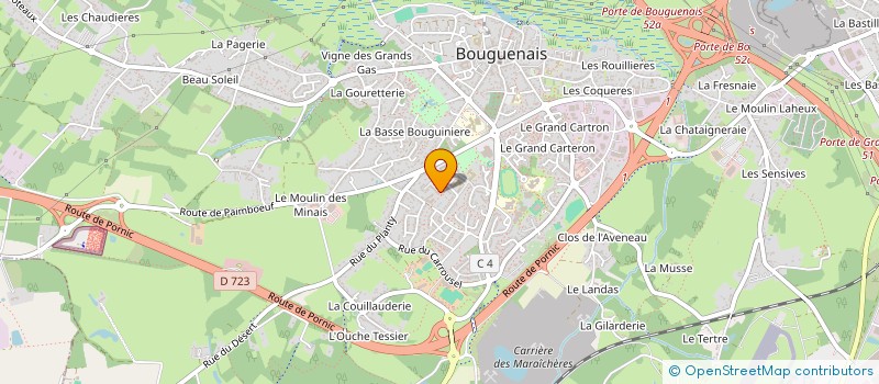 localisation de l'entreprise MONSIEUR MAXIM LUCAS  BOUGUENAIS