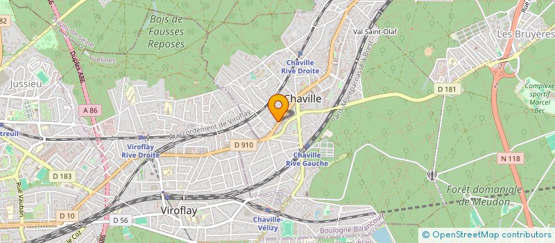 localisation de l'entreprise MONSIEUR MAXIME ABERGEL à CHAVILLE